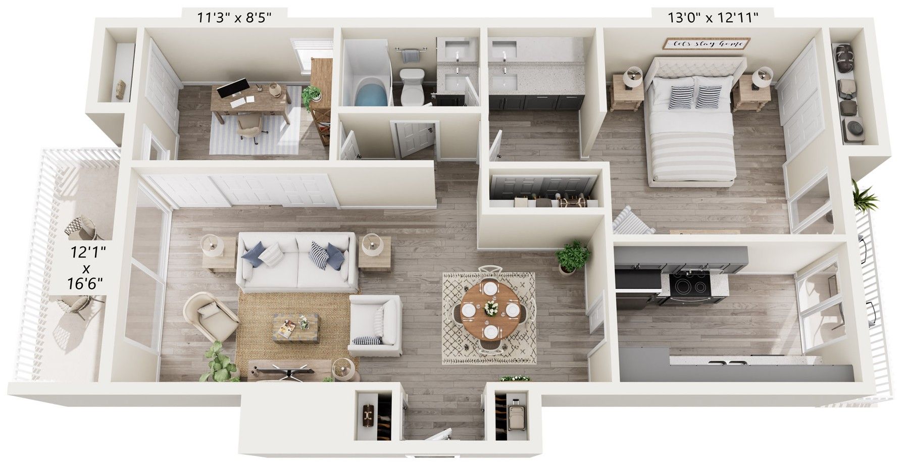 The Courtyard floor plan