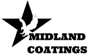 Logo for Midland Coatings: a black star silhouette featuring a white eagle cutout, with the text "MIDLAND COATINGS" below.