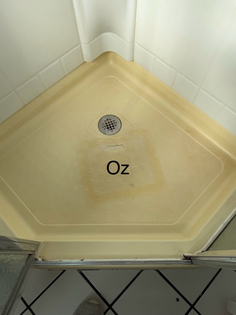 A shower tray before