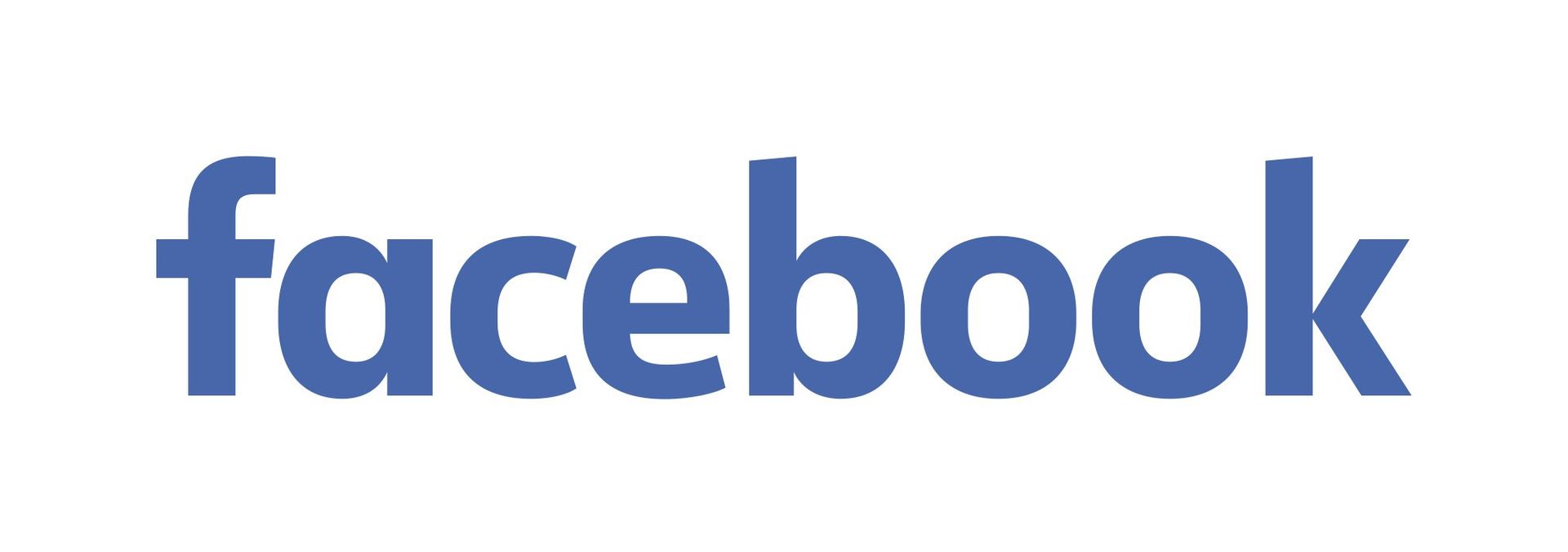 The facebook logo is blue and white on a white background.