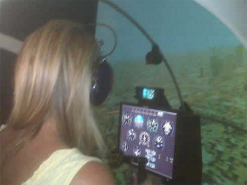 Student Flying Our Training Simulator
