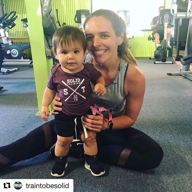 T-shirts — A Girl and with a Baby Inside the Gym in Hammonton, NJ