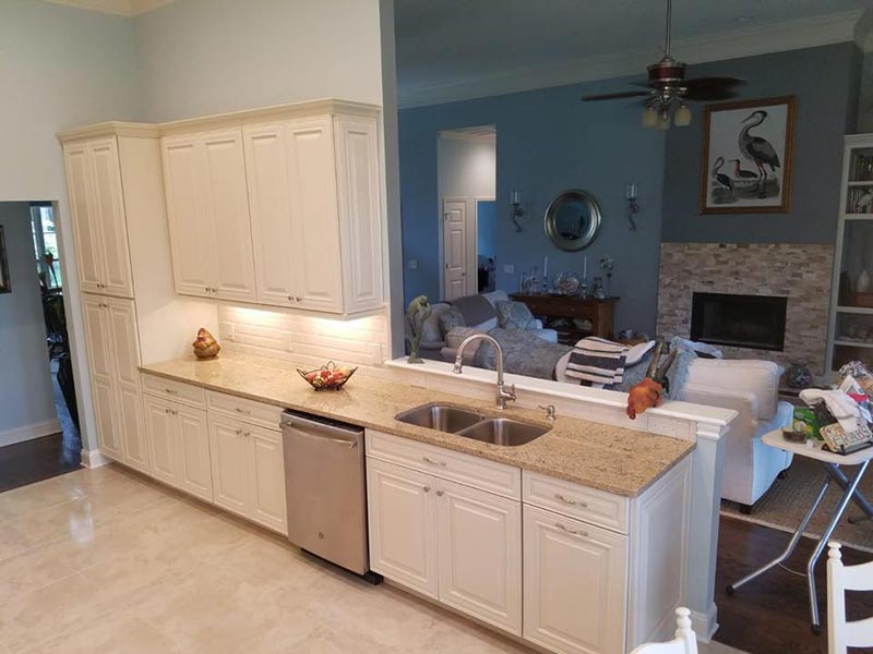 Kitchen with White Cabinets — Orange Park, FL — BLP Renovations & Kingsley Kitchens