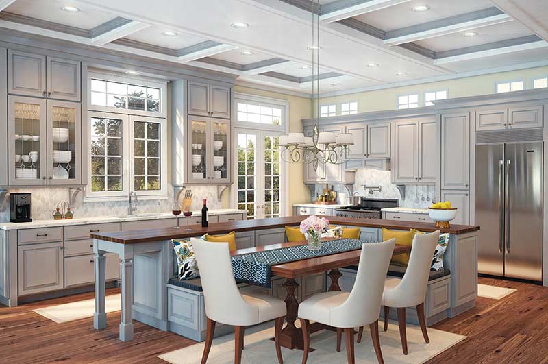 White Cabinet and Wood Flooring — Orange Park, FL — BLP Renovations & Kingsley Kitchens