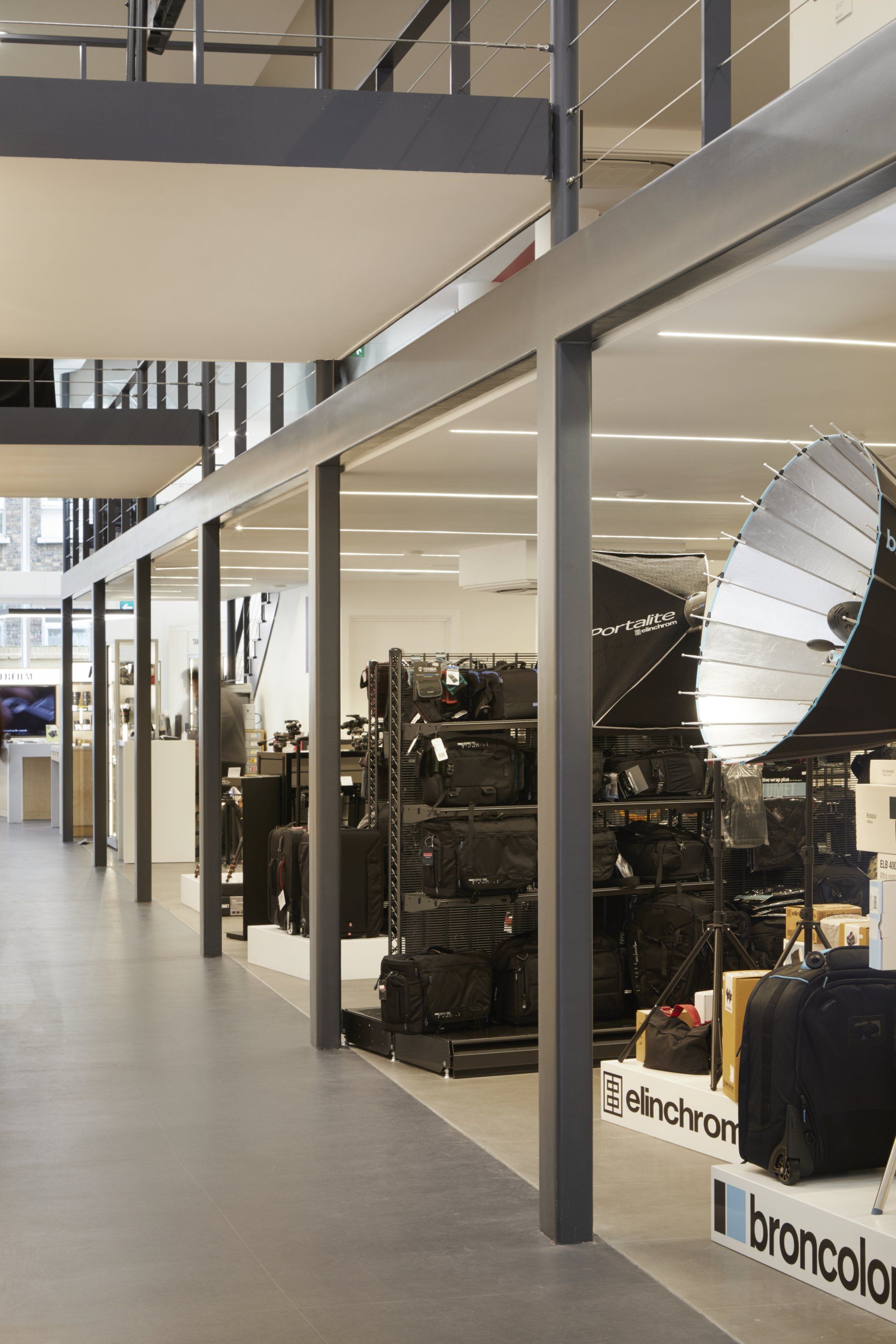 the linking corridor space between main retail areas