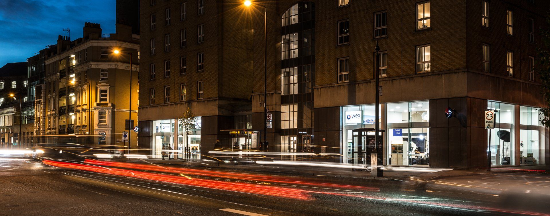 street side image of retail frontage in central london