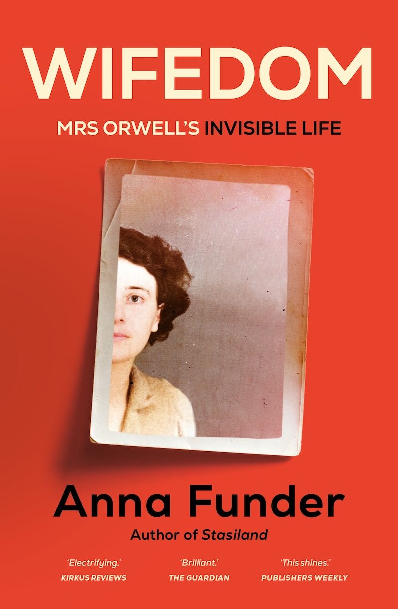 a book called wifedom by anna funder has a picture of a woman on the cover
