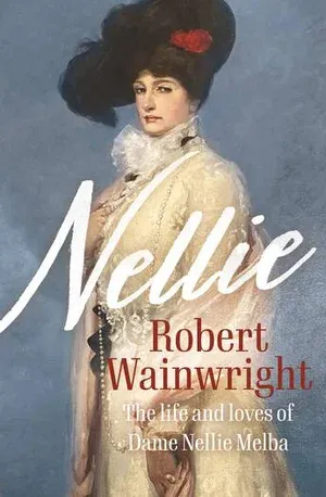 a book called nellie by robert wainwright is a portrait of a woman in a hat .