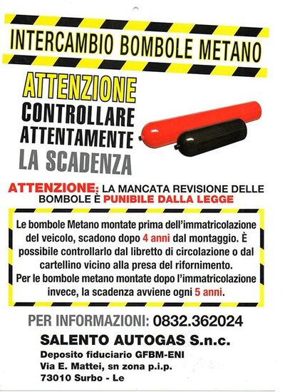 Sostituzione bombole gas, Surbo - Lecce