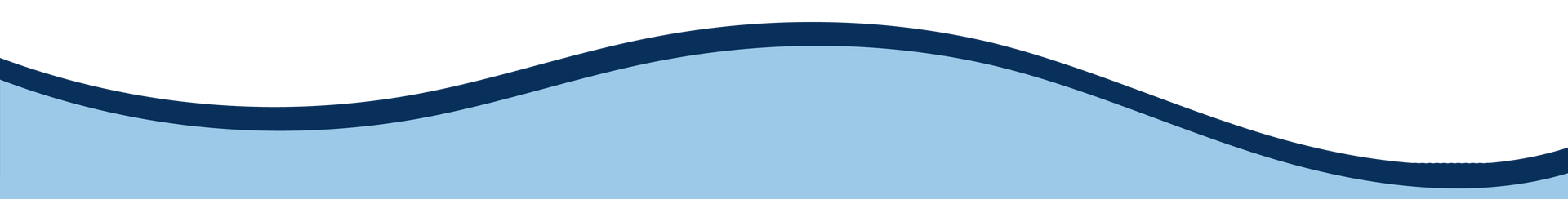 A blue and white graph with a wave on a white background.