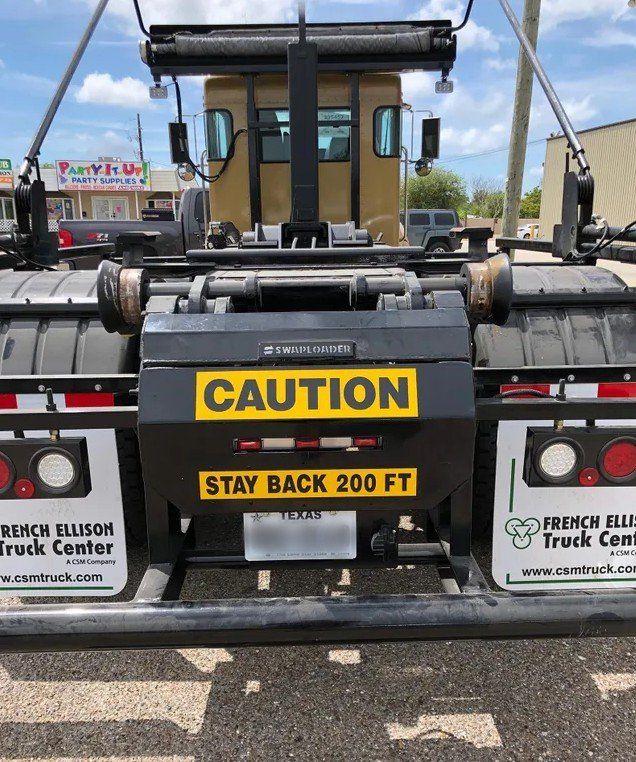 Caution Sticker on Truck — Corpus Christi, TX — White Star Services LLC