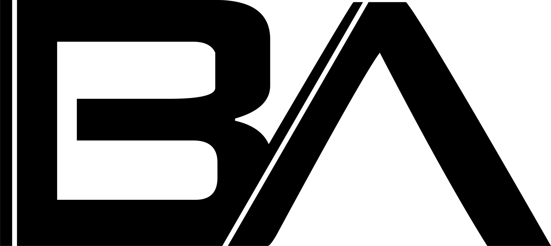 Black and white logo featuring the letters 