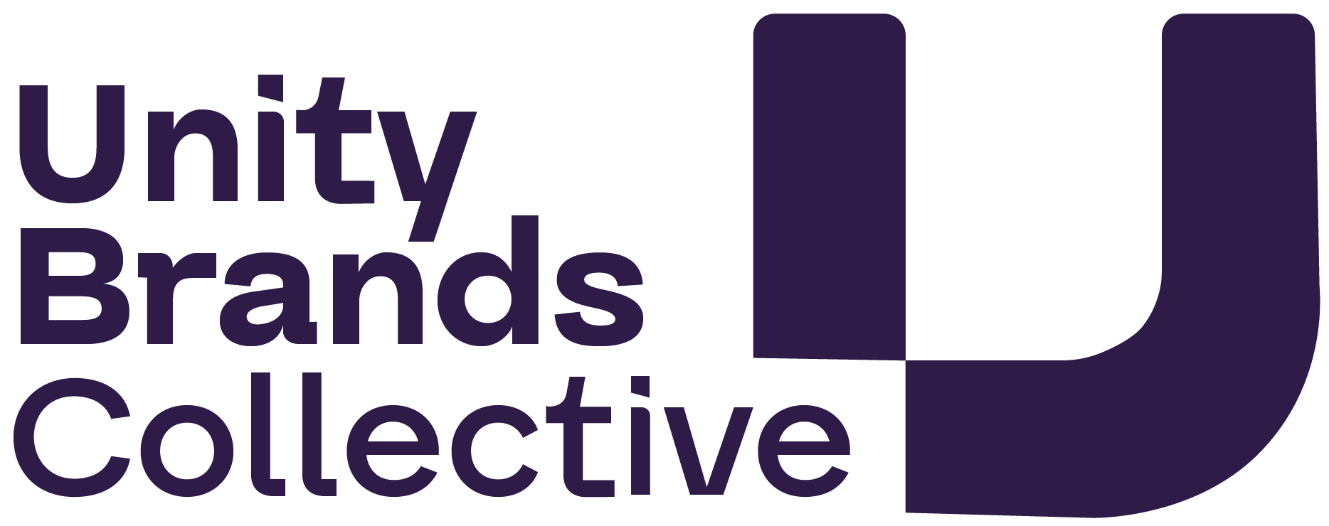 Unity Brands Collective logo: dark purple text and 