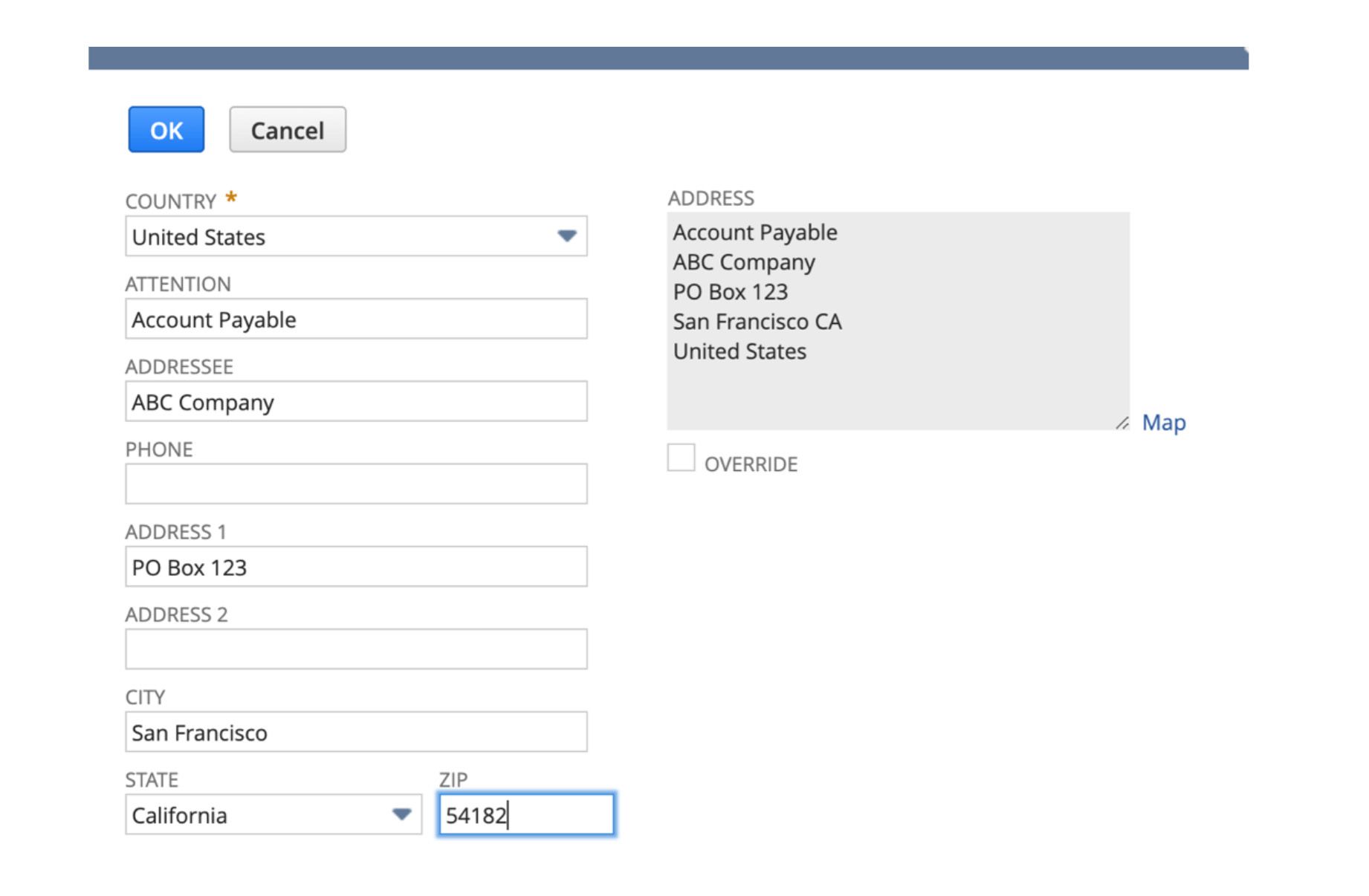 The sixth screenshot showing how to create a customer record in NetSuite. 