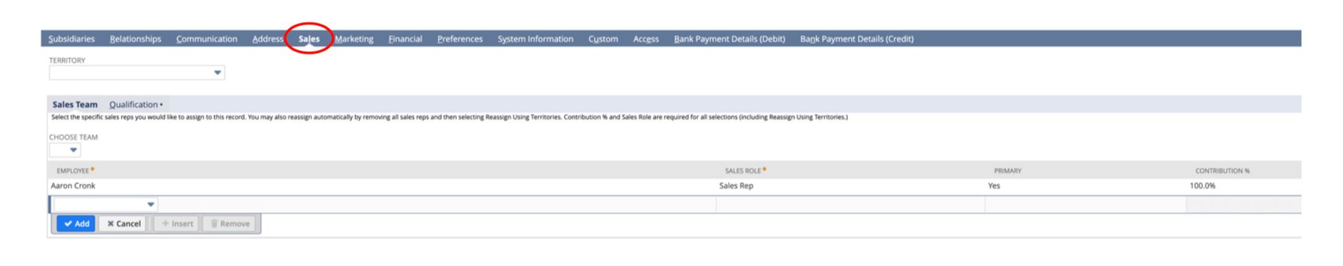 The ninth screenshot showing how to create a customer record in NetSuite. 