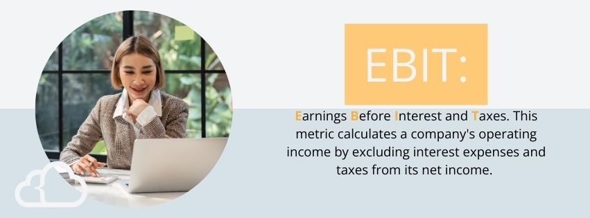 Graphic explaining the meaning of EBIT.