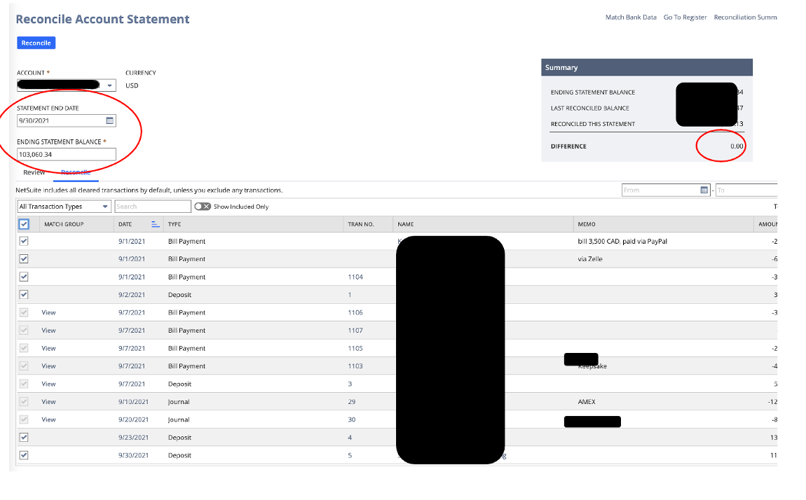 A screenshot of last step in NetSuite credit card processing. 