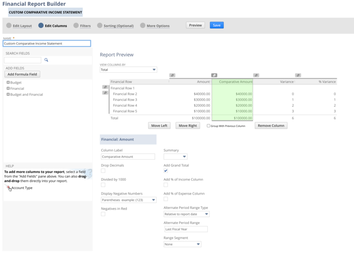 Screenshot of a NetSuite Customization process.