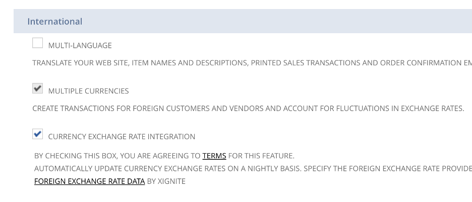 This screenshot shows the first step in setting up a currency exchange rate in NetSuite.