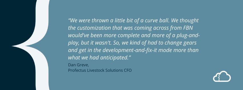 Graphic with a quote from PLS CFO Dan Greve about their NetSuite implementation.