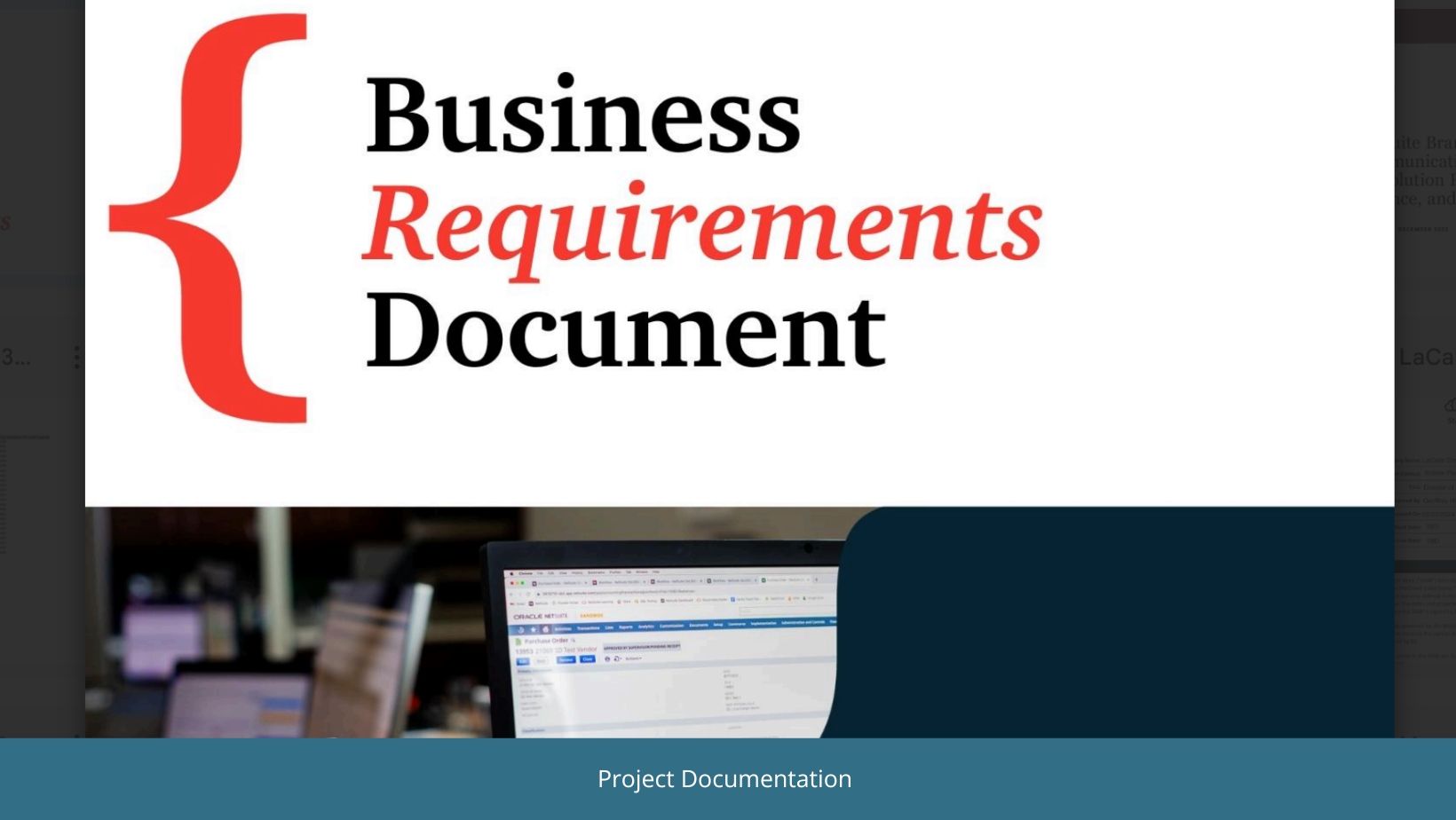 Screenshot of a Business Requirements Document.