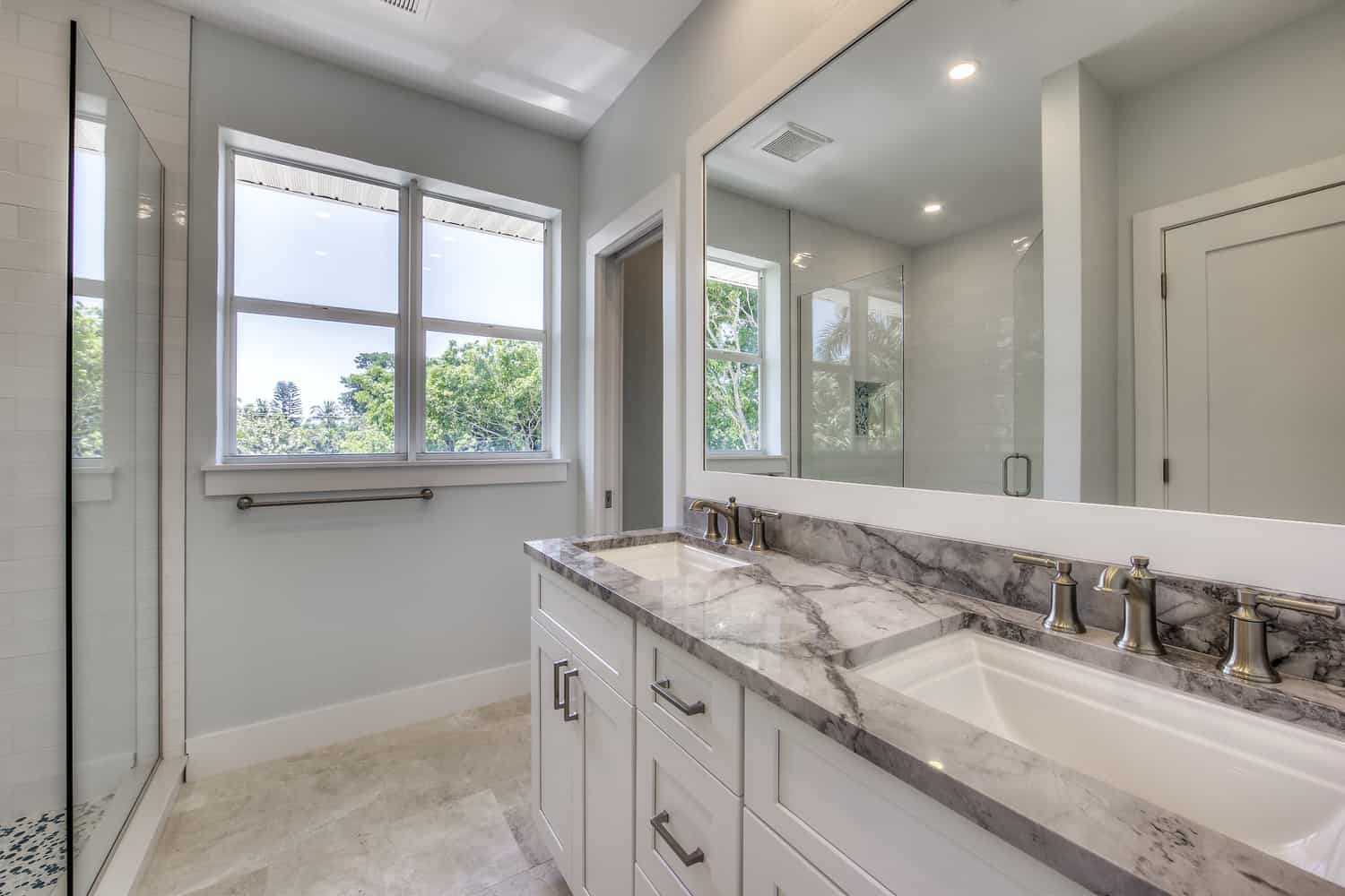 Bathroom with Window — Fort Myers, FL — Absolute Granite Inc.