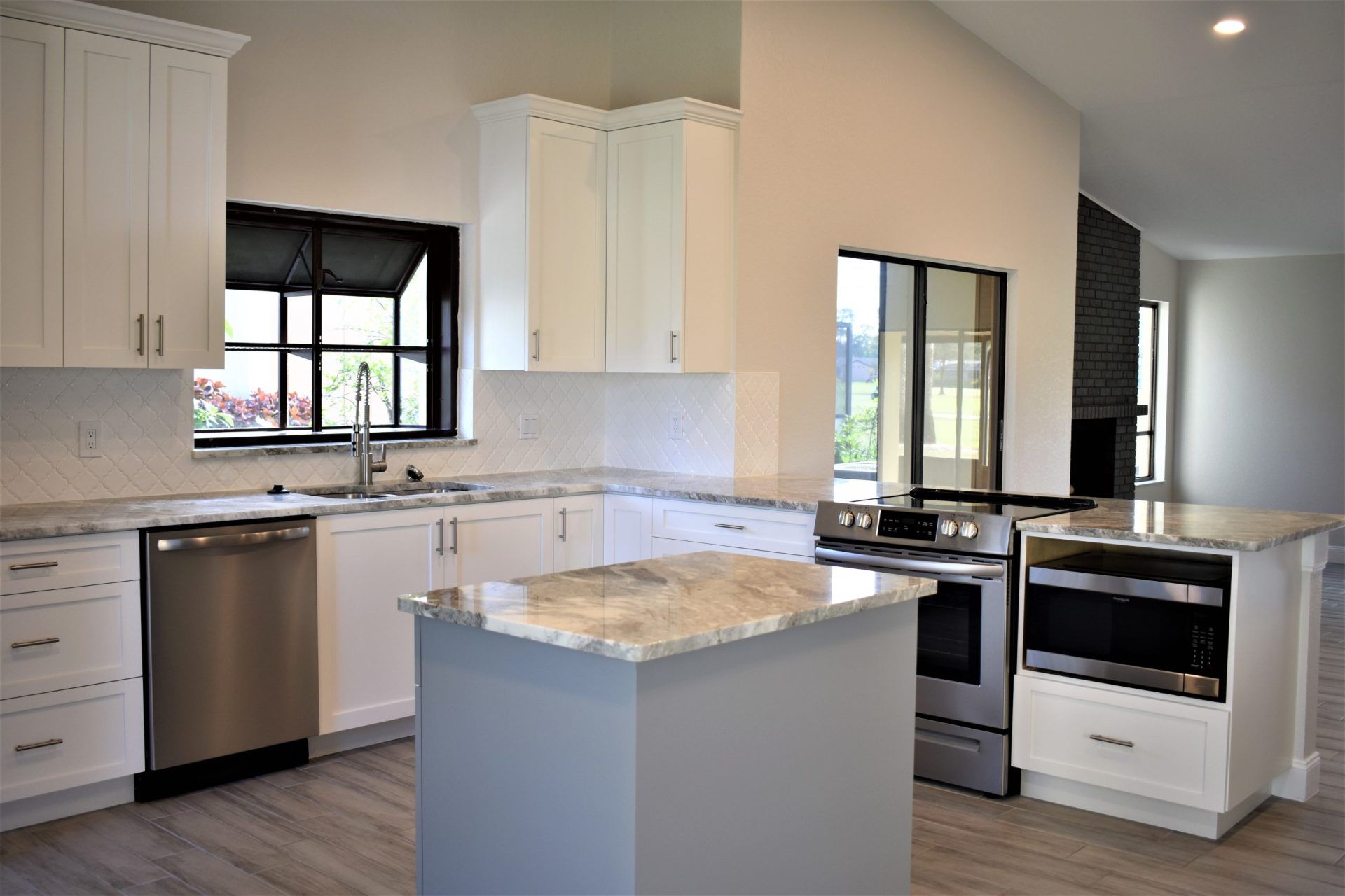 Quartz Kitchen with Gas Stoves — Fort Myers, FL — Absolute Granite Inc.