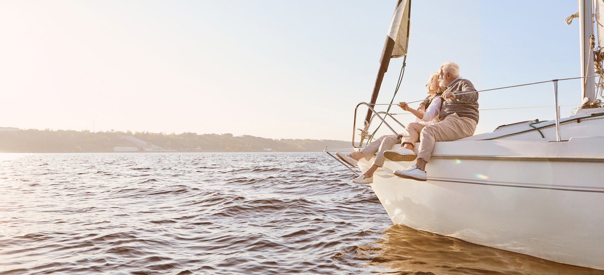 retired couple on a boat after retirement