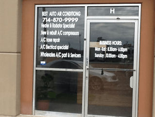 Store Front, Auto Air Conditioning & Heating in Anaheim, CA