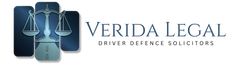 Logo for Verida Legal, featuring a stylized scale of justice set against a dark blue background with a road motif.