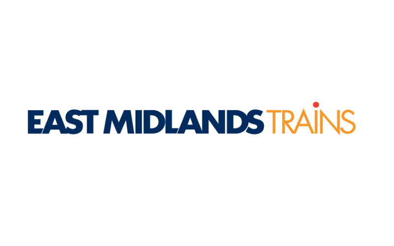 East Midlands Trains logo: blue text