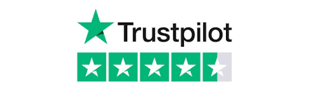 4.5 stars Trust pilot 4.5 stars