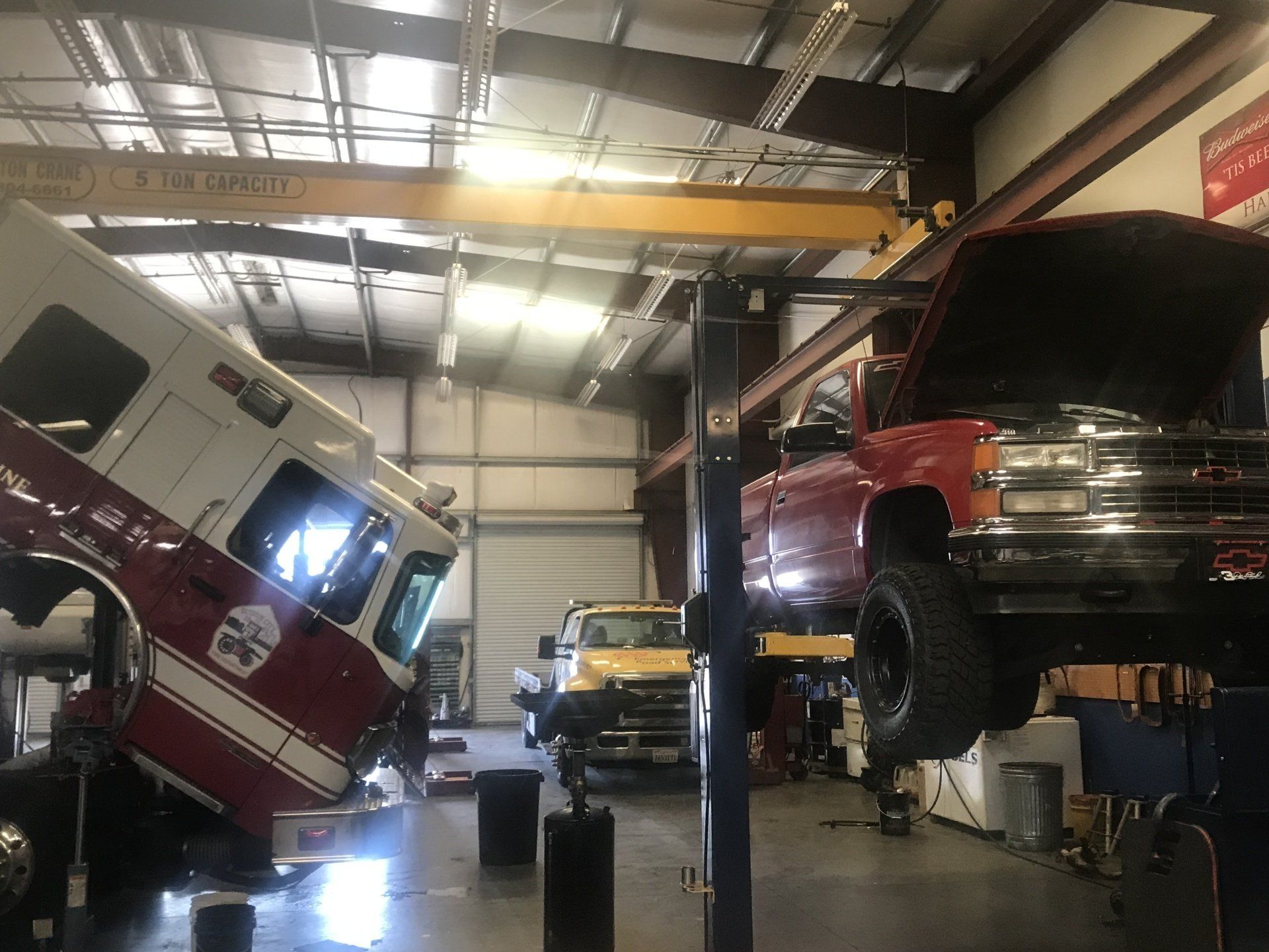 Red Car Repair in Shop — Oakdale, CA — AG Transmission Repair