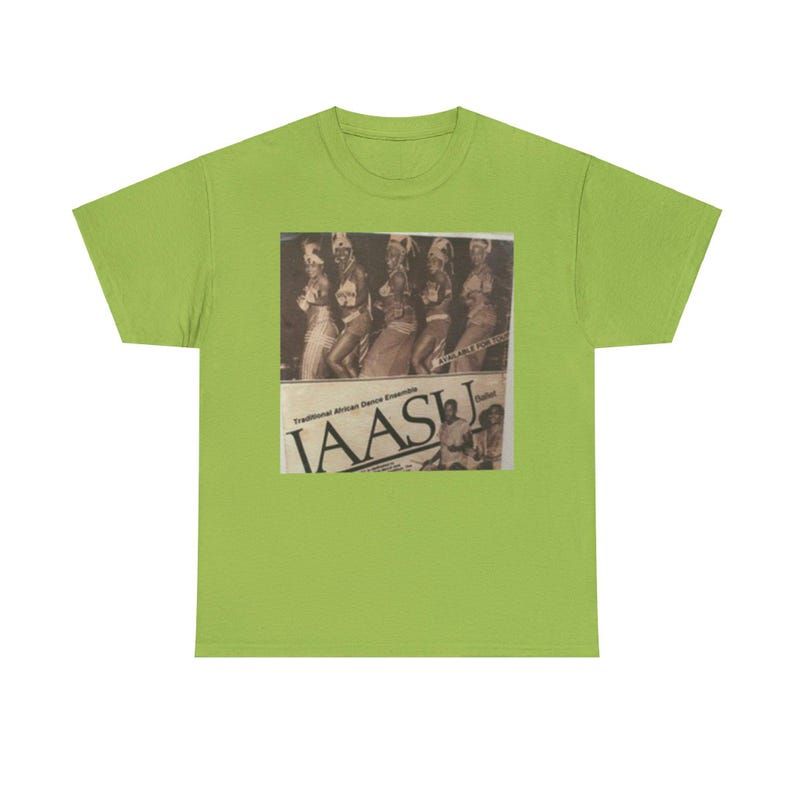 A green t-shirt with the word taash on it