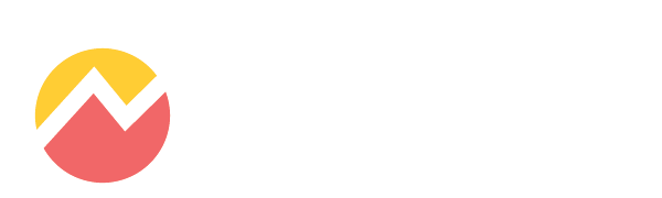 A logo for merrick auto marketing with a red and yellow arrow