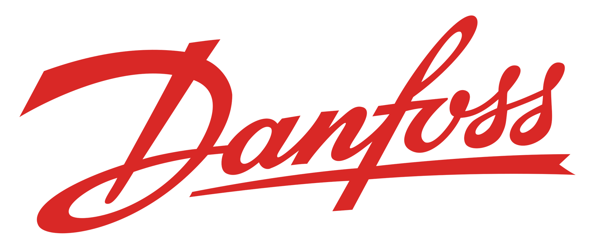 Logotipo de Danfoss en rojo en fuente cursiva.