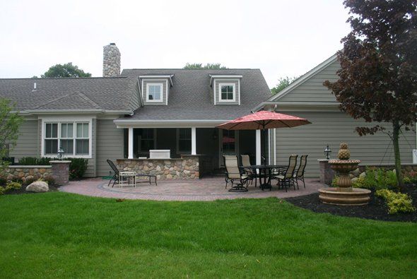 After landscaping change of area around house — Clarkston, MI — Lowries Landscape Inc