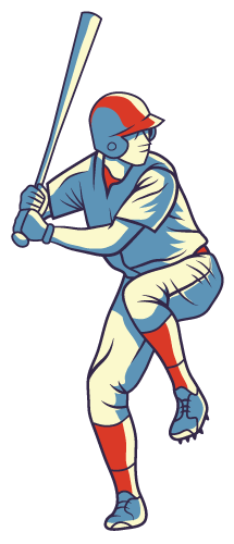 baseball player logo