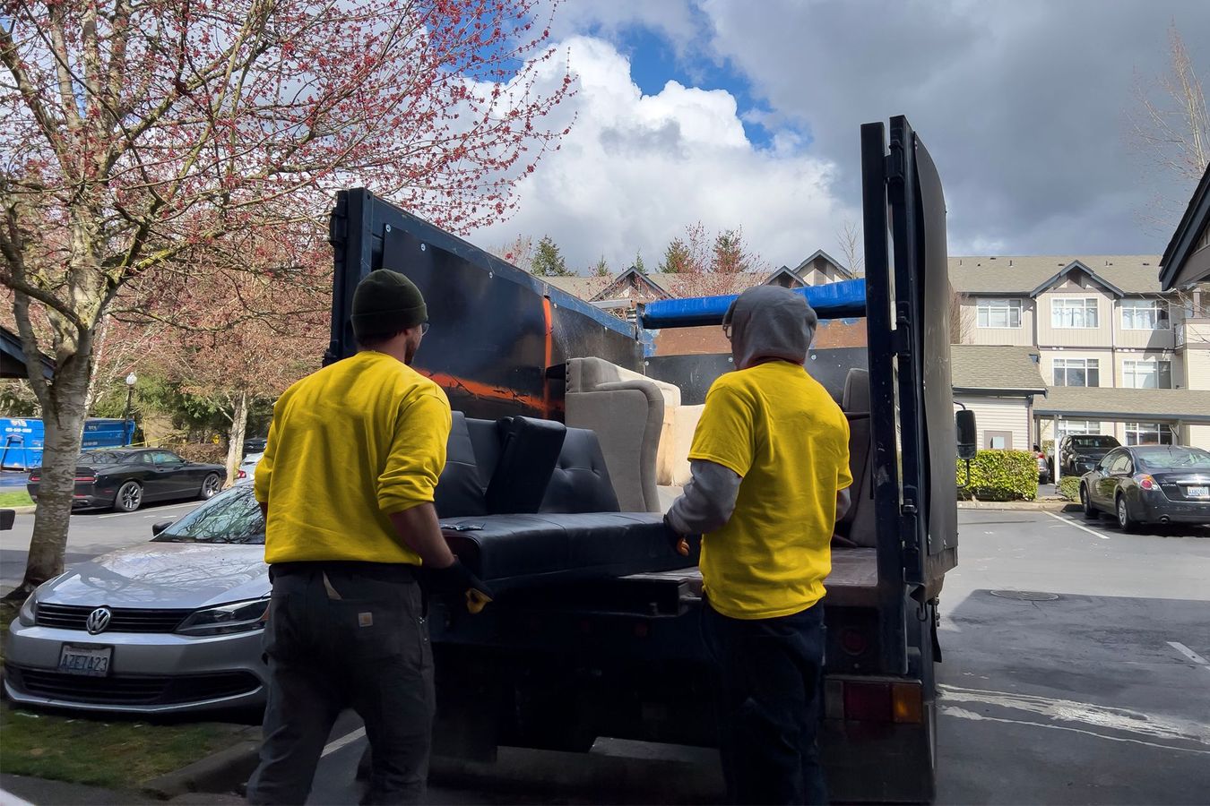 Putting Old Furniture on Truck