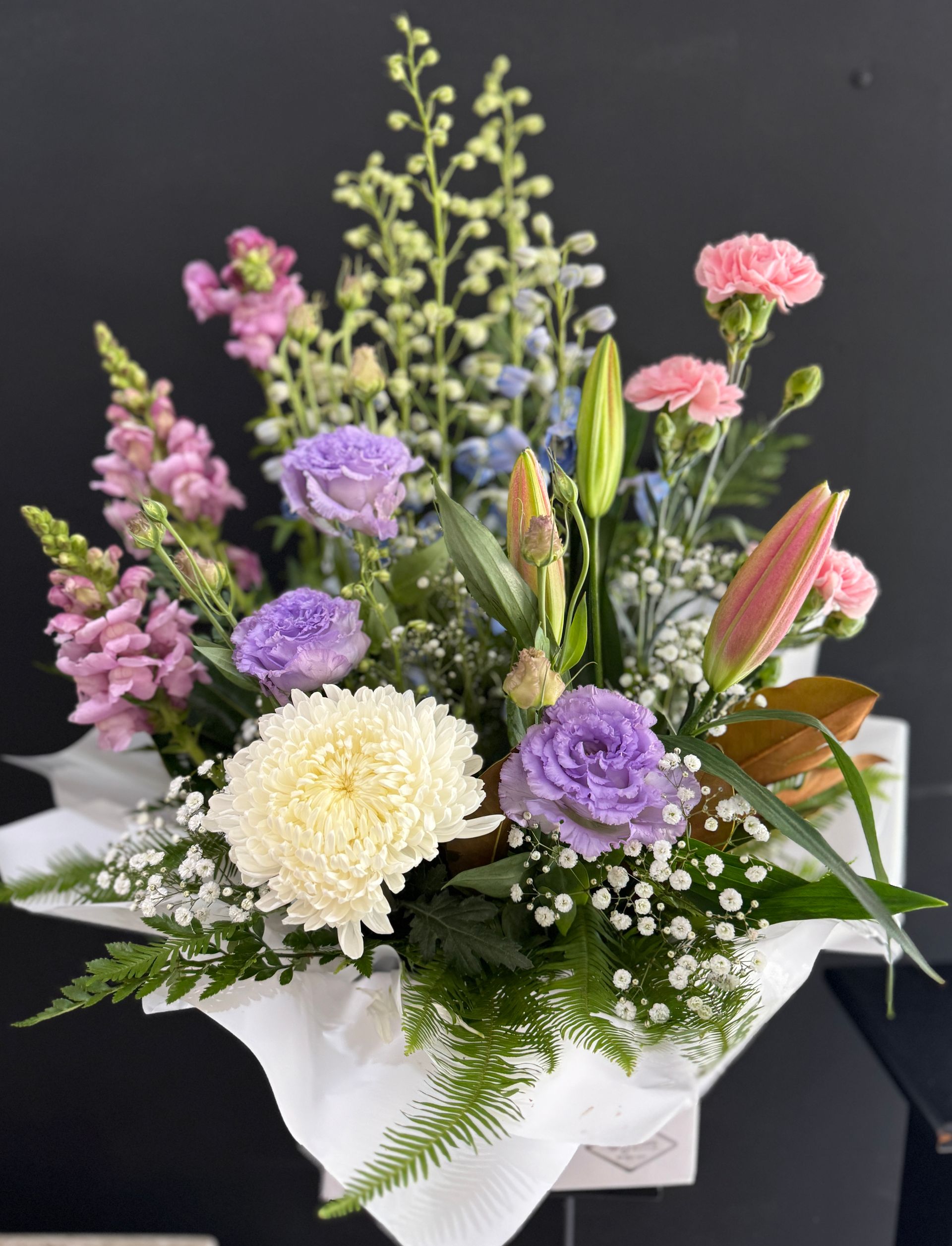 Floral Arrangement in a White Box — J'adore Flowers & Gifts Cairns In Earlville, QLD