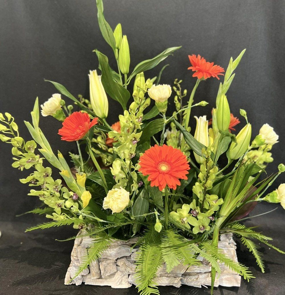 Orange Flower Bouquet — J'adore Flowers & Gifts Cairns In Earlville, QLD
