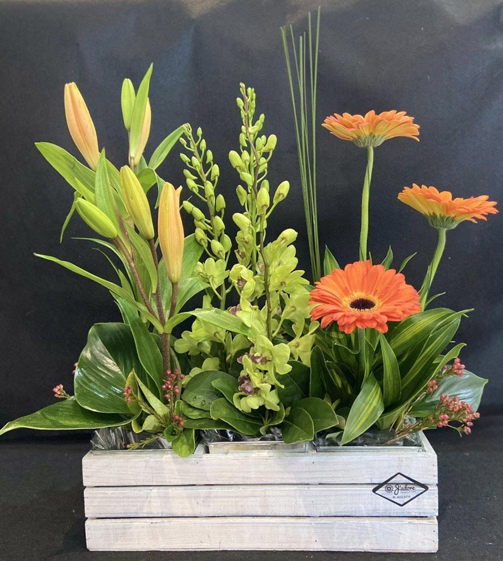 Flower on the Wooden Basket — J'adore Flowers & Gifts Cairns In Earlville, QLD