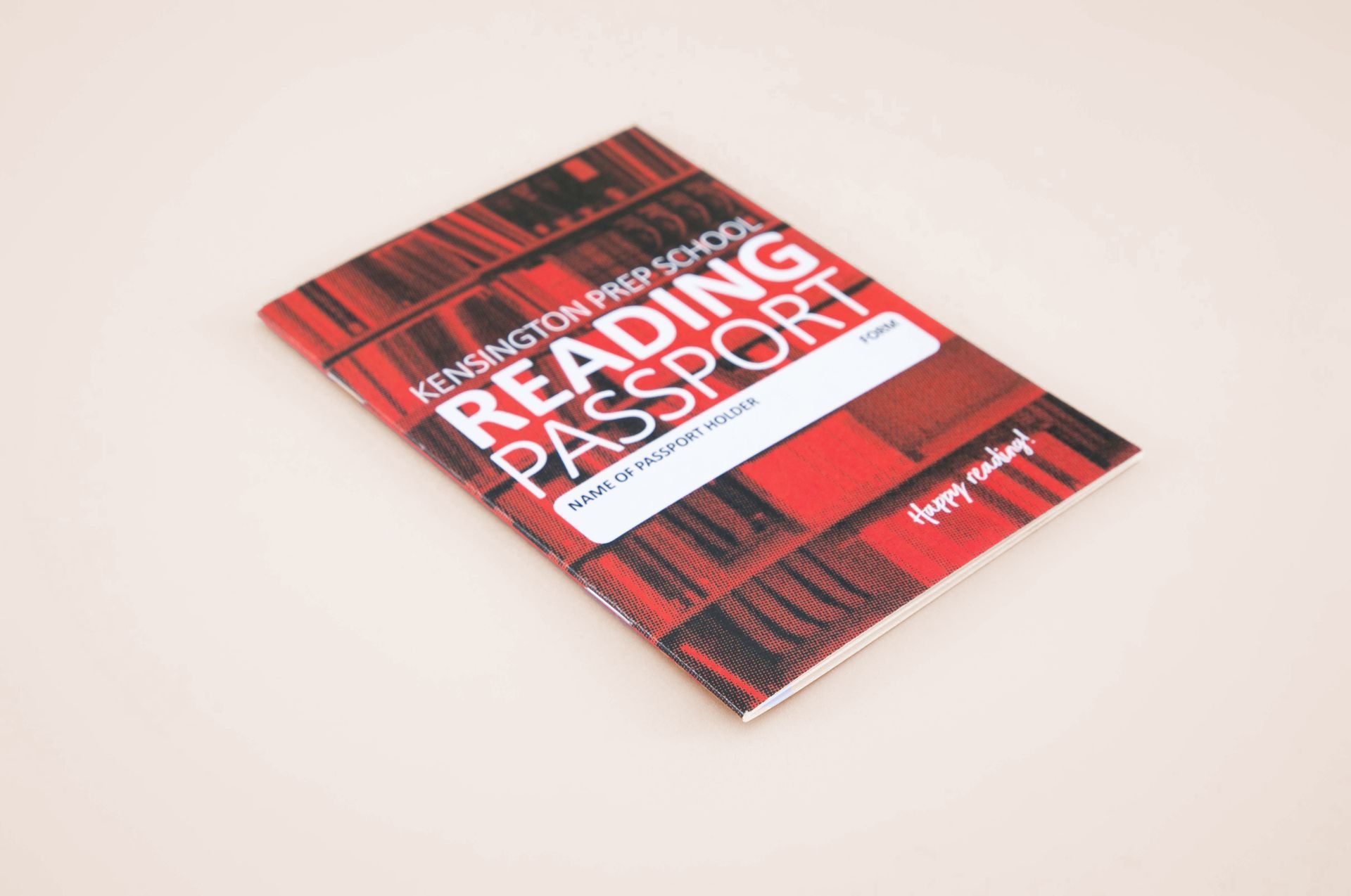 example mini notebook with printed cover