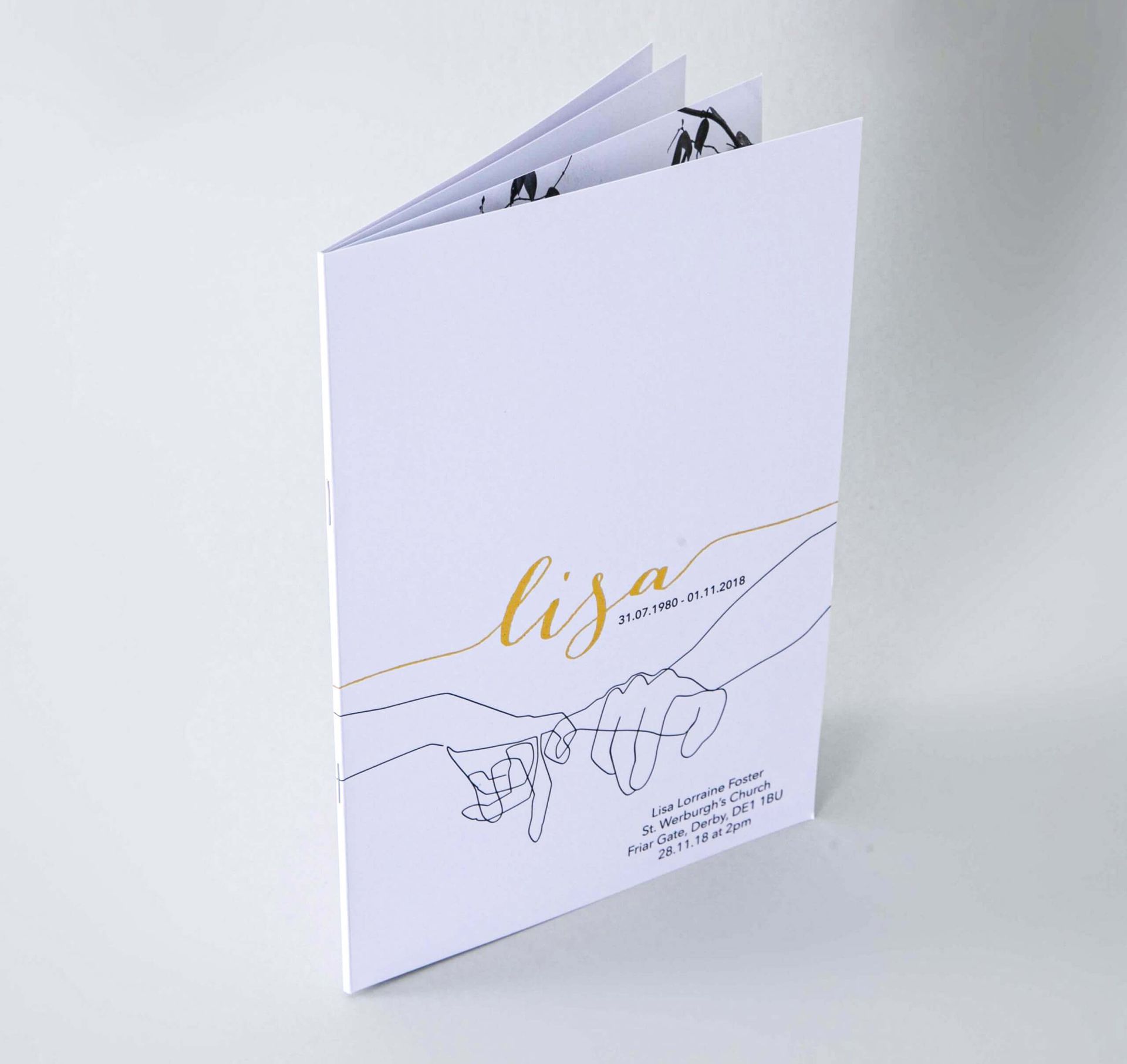 example of order of service print