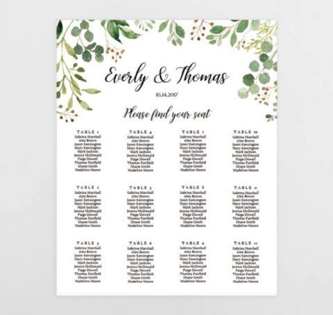 Table Plans
