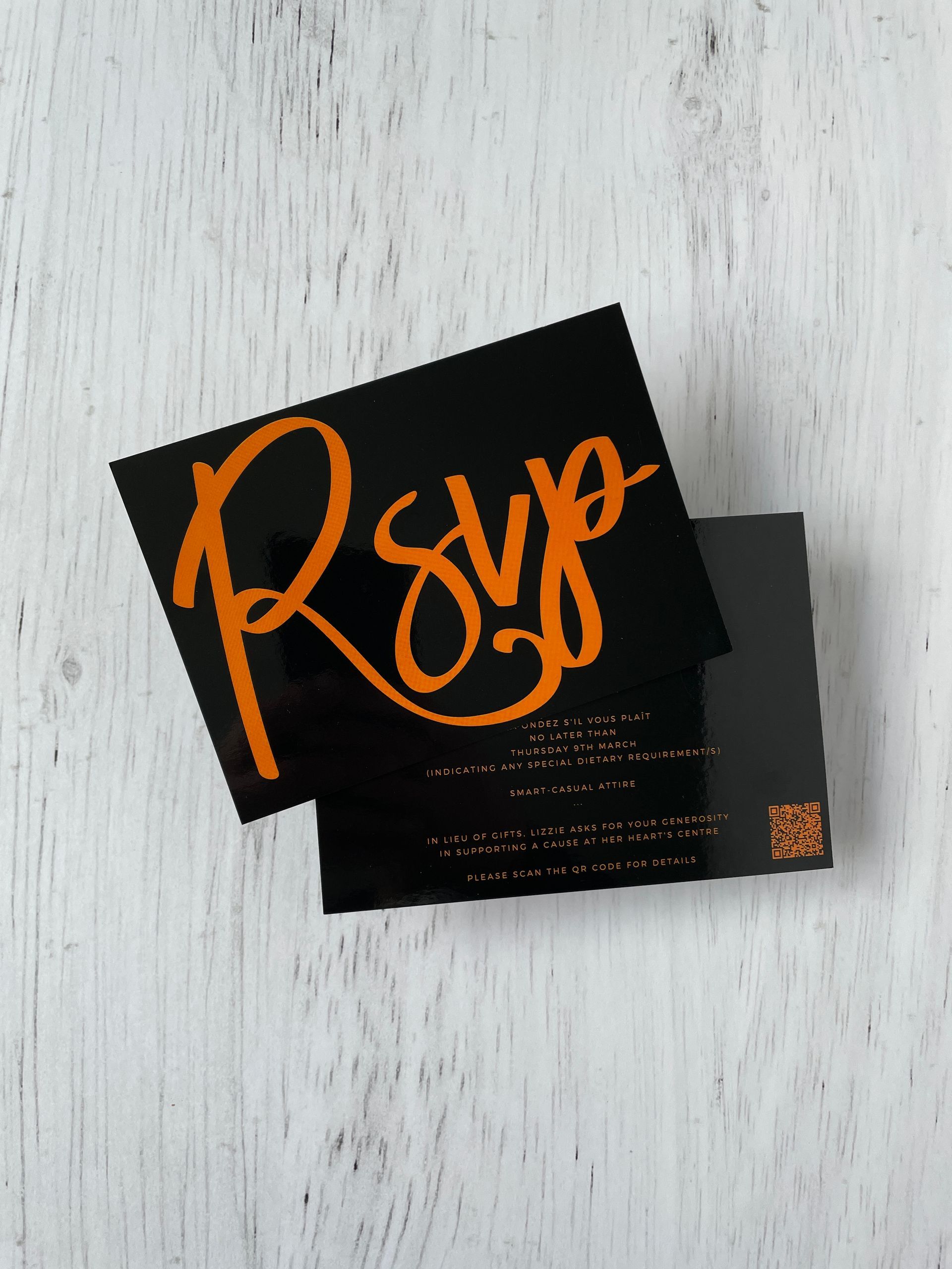 example of gloss laminate invites