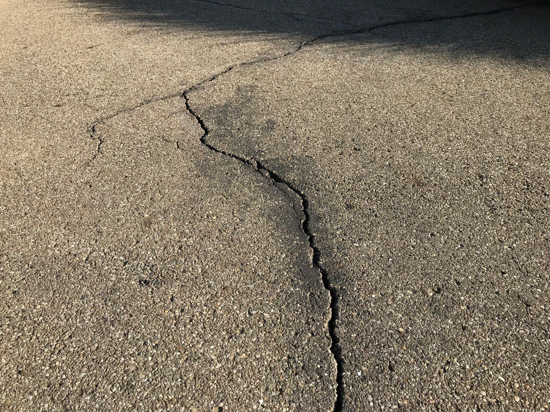 Cracked Concrete Road — Vernon, OH — Feasel Asphalt Maintenance