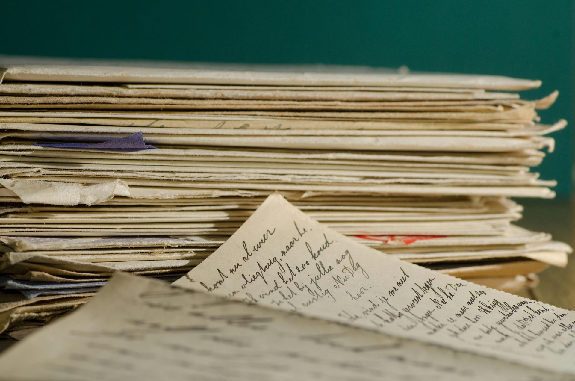papers piled up on desk