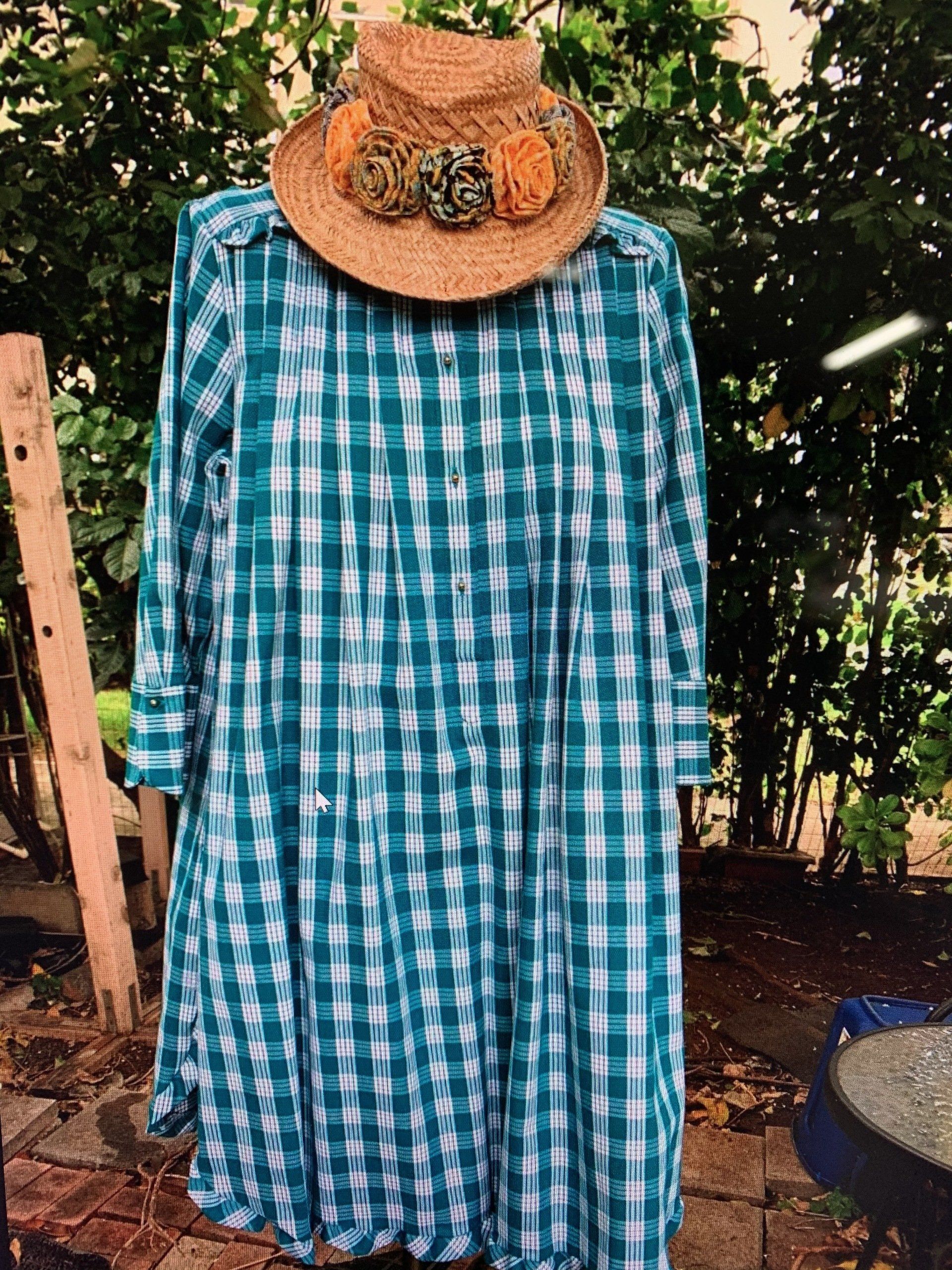 Pantaloon-Turquoise Palaka-with matching shorts Bete Muu