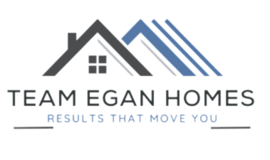 A logo for team egan homes that says results that move you